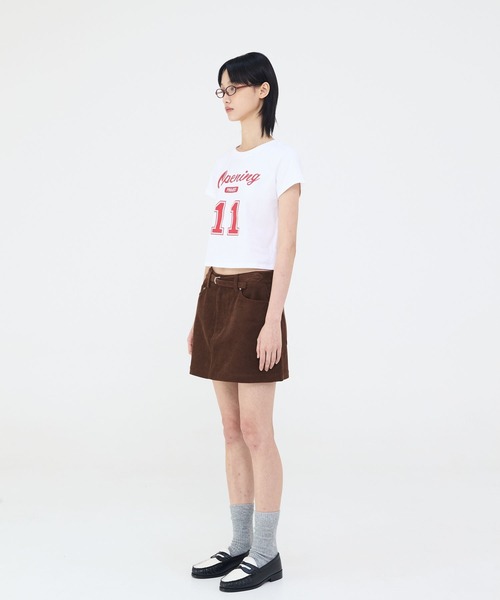 Opening Project（オープニングプロジェクト）の「Opening Project／クロップド11TEE（Tシャツ/カットソー・レディース・ホワイト/ネイビー・SMALL/MEDIUM）」の9枚目の写真