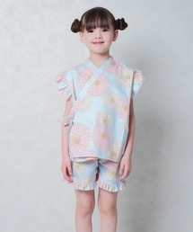 ZI-ON（ジーオン）の「キッズ フリル ガールズ 甚平 ICEFABRIC 綿タッチ（浴衣）」