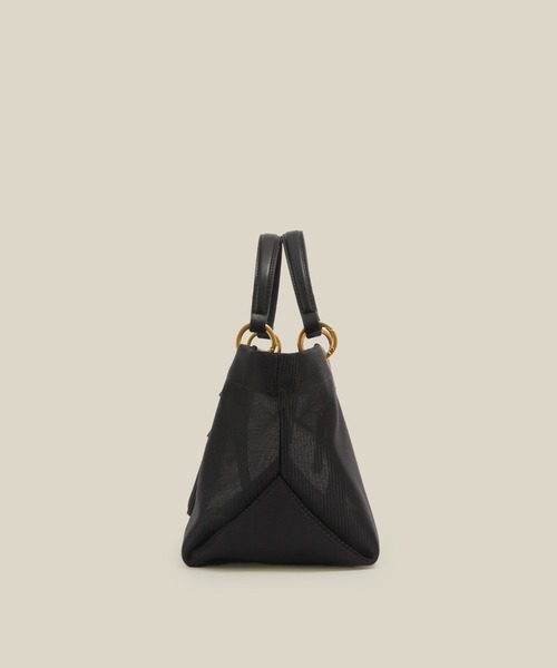 ROPE'（ロペ）の「チュールメッシュ2WAYミニバッグ（ハンドバッグ・レディース・ブラック/オリーブ・FREE）」の3枚目の写真