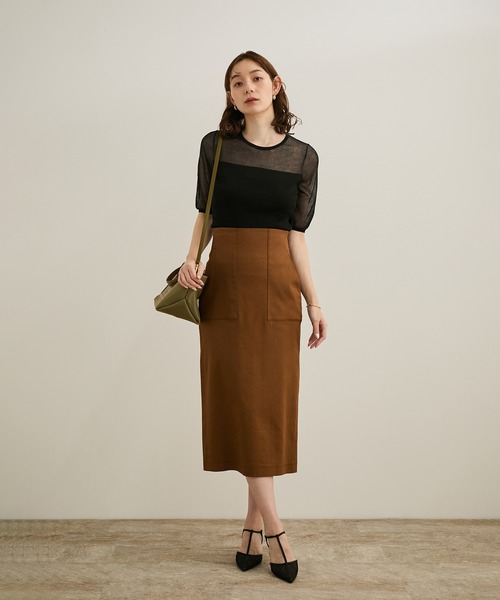 ROPE'（ロペ）の「チュールメッシュ2WAYミニバッグ（ハンドバッグ・レディース・ブラック/オリーブ・FREE）」の15枚目の写真