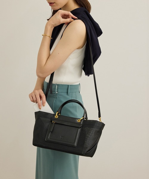 ROPE'（ロペ）の「チュールメッシュ2WAYミニバッグ（ハンドバッグ・レディース・ブラック/オリーブ・FREE）」の18枚目の写真