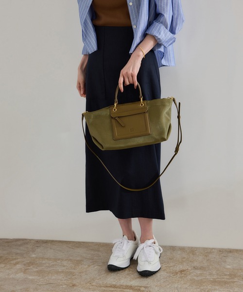 ROPE'（ロペ）の「チュールメッシュ2WAYミニバッグ（ハンドバッグ・レディース・ブラック/オリーブ・FREE）」の22枚目の写真