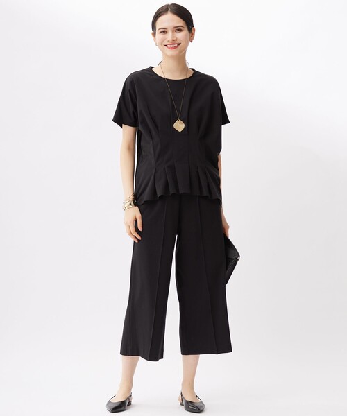 自由区(ジユウク)の「ハイカウントモクロディ トップス(Tシャツ/カットソー・レディース・ダルブルー系/ブラック系/レッド系/アイボリー系・38)」の9枚目の写真
