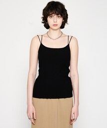 cloenc | 【カップ付き】リブテレコキャミソール(タンクトップ)