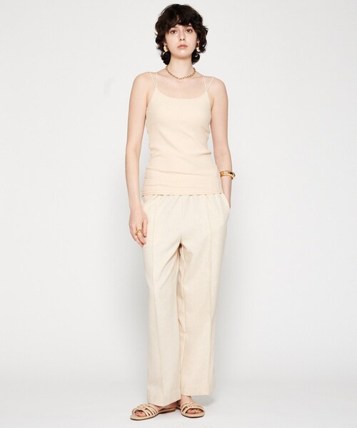 cloenc（クロエンス）の「【カップ付き】リブテレコキャミソール（タンクトップ・レディース・ナチュラル/ホワイト/ブラック・02）」の8枚目の写真