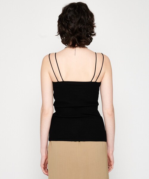 cloenc（クロエンス）の「【カップ付き】リブテレコキャミソール（タンクトップ・レディース・ナチュラル/ホワイト/ブラック・02）」の14枚目の写真