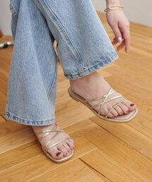 DISCOAT（ディスコート）の「クロスラインストラップサンダル（サンダル）」