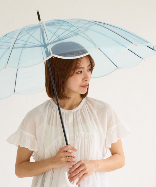 Wpc.（ダブリュピーシー）の「【Wpc.】マーメイドアンブレラビニール傘（長傘・レディース・サックスブルー/ラベンダー/ホワイト系その他・FREE）」の3枚目の写真