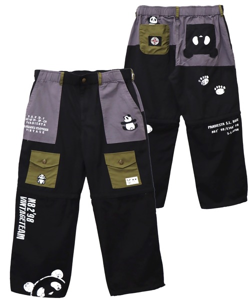 PANDIESTA（パンディエスタ）の「ナイロン切替ミリタリー2WAYパンツ(M2)（その他パンツ・メンズ・ブラック/カーキ/ベージュ・M/L/XL/XXL）」の2枚目の写真