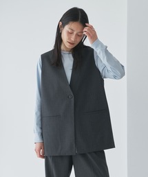 audrey and john wad | 一つ釦Vネックベスト(その他アウター)