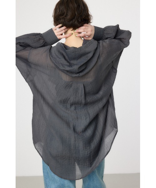 RODEO CROWNS WIDE BOWL（ロデオクラウンズワイドボウル）の「ワッシャーフーディーシャツ（シャツ/ブラウス・レディース・ブラック/カーキ/オフホワイト/オレンジ系その他・FREE）」の16枚目の写真