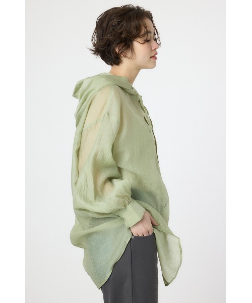 RODEO CROWNS WIDE BOWL（ロデオクラウンズワイドボウル）の「ワッシャーフーディーシャツ（シャツ/ブラウス・レディース・ブラック/カーキ/オフホワイト/オレンジ系その他・FREE）」の20枚目の写真