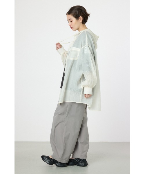 RODEO CROWNS WIDE BOWL（ロデオクラウンズワイドボウル）の「ワッシャーフーディーシャツ（シャツ/ブラウス・レディース・ブラック/カーキ/オフホワイト/オレンジ系その他・FREE）」の6枚目の写真