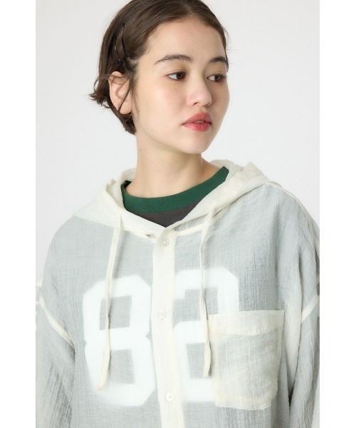 RODEO CROWNS WIDE BOWL（ロデオクラウンズワイドボウル）の「ワッシャーフーディーシャツ（シャツ/ブラウス・レディース・ブラック/カーキ/オフホワイト/オレンジ系その他・FREE）」の10枚目の写真