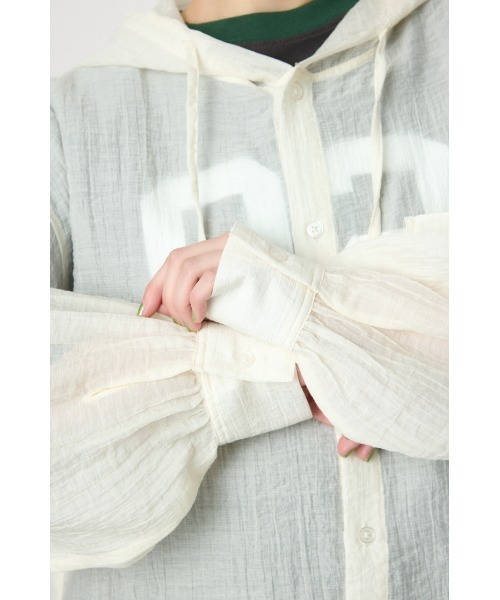 RODEO CROWNS WIDE BOWL（ロデオクラウンズワイドボウル）の「ワッシャーフーディーシャツ（シャツ/ブラウス・レディース・ブラック/カーキ/オフホワイト/オレンジ系その他・FREE）」の11枚目の写真