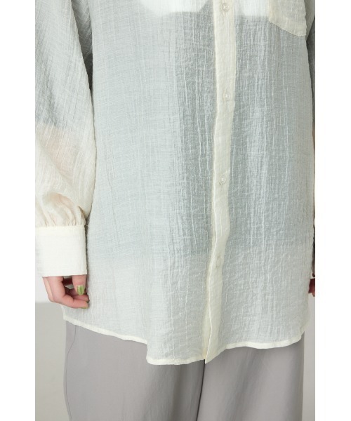 RODEO CROWNS WIDE BOWL（ロデオクラウンズワイドボウル）の「ワッシャーフーディーシャツ（シャツ/ブラウス・レディース・ブラック/カーキ/オフホワイト/オレンジ系その他・FREE）」の12枚目の写真