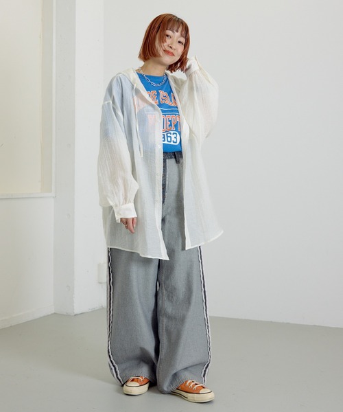 RODEO　CROWNS フーディロングシャツ RODEO CROWNS WIDE BOWL | ワッシャーフーディーシャツ (シャツ