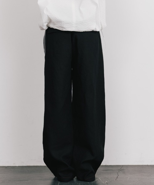 CREDONA（クレドナ）の「TENCEL STITCH PANTS/テンセルステッチパンツ（その他パンツ・レディース・ブラック/アイボリー・1/0）」の16枚目の写真