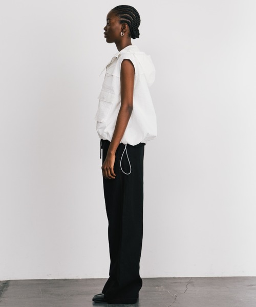 CREDONA（クレドナ）の「TENCEL STITCH PANTS/テンセルステッチパンツ（その他パンツ・レディース・ブラック/アイボリー・1/0）」の12枚目の写真