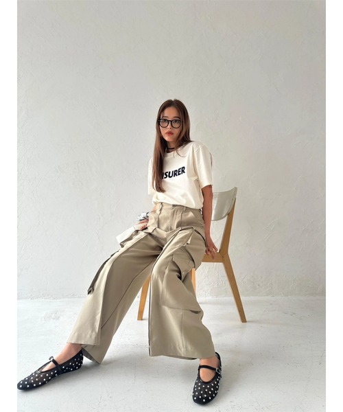 TRUNC（トランクエイティーエイト）の「”LEISURER”TEE（Tシャツ/カットソー・レディース・ネイビー/ブラウン/アイボリー・FREE）」の5枚目の写真