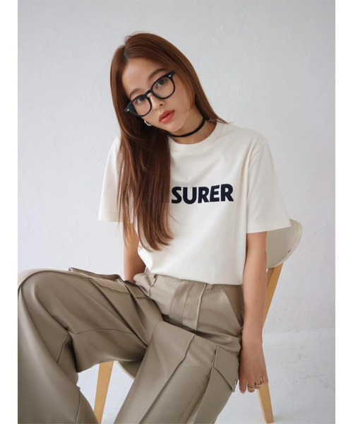 TRUNC（トランクエイティーエイト）の「”LEISURER”TEE（Tシャツ/カットソー・レディース・ネイビー/ブラウン/アイボリー・FREE）」の6枚目の写真