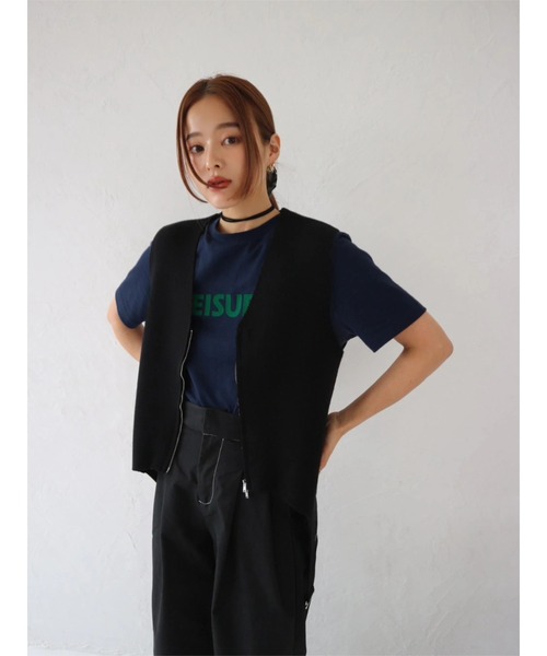 TRUNC（トランクエイティーエイト）の「”LEISURER”TEE（Tシャツ/カットソー・レディース・ネイビー/ブラウン/アイボリー・FREE）」の17枚目の写真