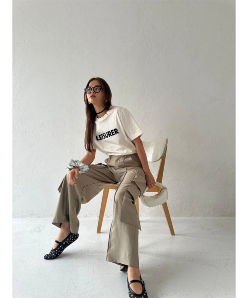 TRUNC（トランクエイティーエイト）の「”LEISURER”TEE（Tシャツ/カットソー・レディース・ネイビー/ブラウン/アイボリー・FREE）」の13枚目の写真