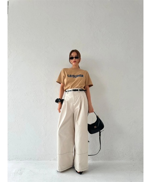 TRUNC（トランクエイティーエイト）の「”LEISURER”TEE（Tシャツ/カットソー・レディース・ネイビー/ブラウン/アイボリー・FREE）」の15枚目の写真