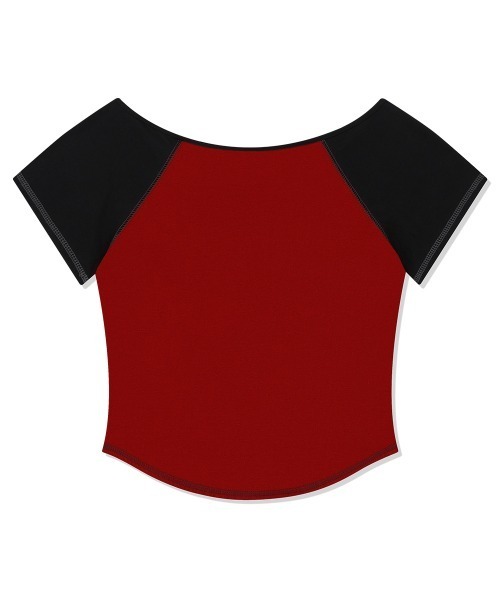 MAHAGRID(マハグリッド)の「『mahagrid/マハグリッド』 OFF SHOULDER RAGLAN TEE /オフショルダー ラグラン 半袖Tシャツ(Tシャツ/カットソー・レディース・カーキ/レッド・FREE)」の15枚目の写真