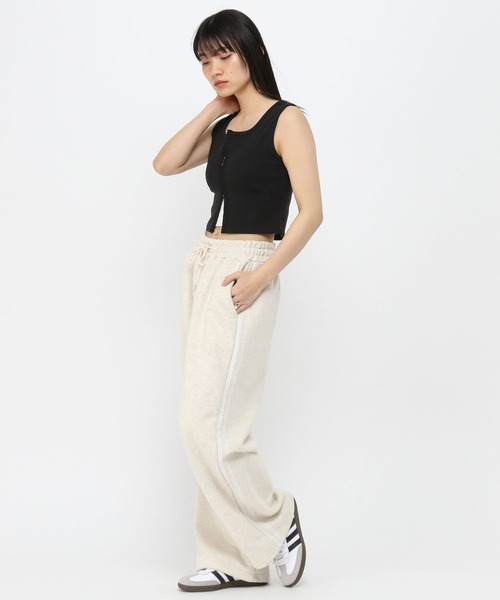 3.3 Field Trip (3.3フィールドトリップ)の「3.3 Field Trip/ファスナーデザインタンク(Tシャツ/カットソー・レディース・ホワイト/ブラック・FREE)」の10枚目の写真