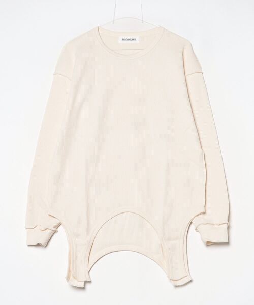 DISCOVERED(ディスカバード)の「GARTER WAFFLE CUTSEWN(Tシャツ/カットソー・メンズ・ナチュラル/ブラック/グレー・LARGE/SMALL)」の3枚目の写真