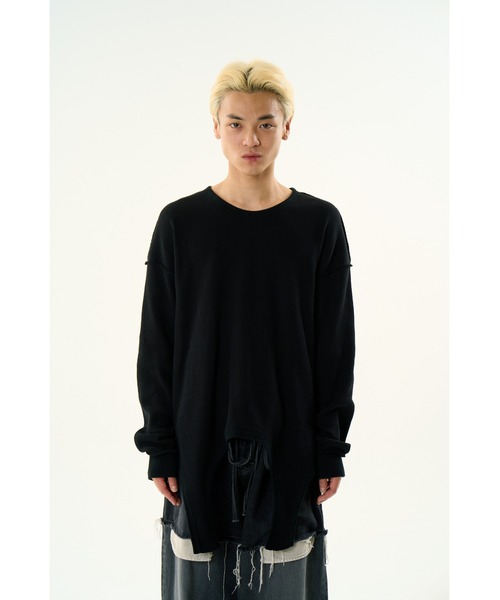 DISCOVERED(ディスカバード)の「GARTER WAFFLE CUTSEWN(Tシャツ/カットソー・メンズ・ナチュラル/ブラック/グレー・LARGE/SMALL)」の2枚目の写真