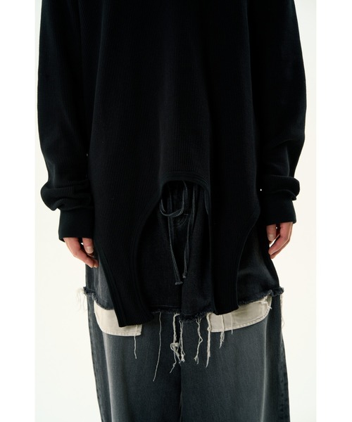 DISCOVERED(ディスカバード)の「GARTER WAFFLE CUTSEWN(Tシャツ/カットソー・メンズ・ナチュラル/ブラック/グレー・LARGE/SMALL)」の8枚目の写真