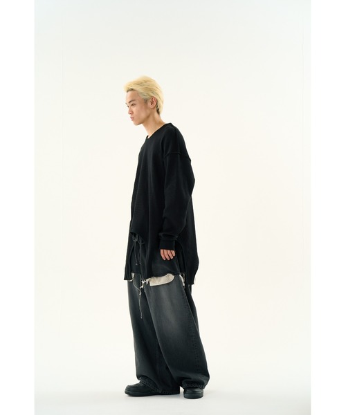 DISCOVERED(ディスカバード)の「GARTER WAFFLE CUTSEWN(Tシャツ/カットソー・メンズ・ナチュラル/ブラック/グレー・LARGE/SMALL)」の11枚目の写真