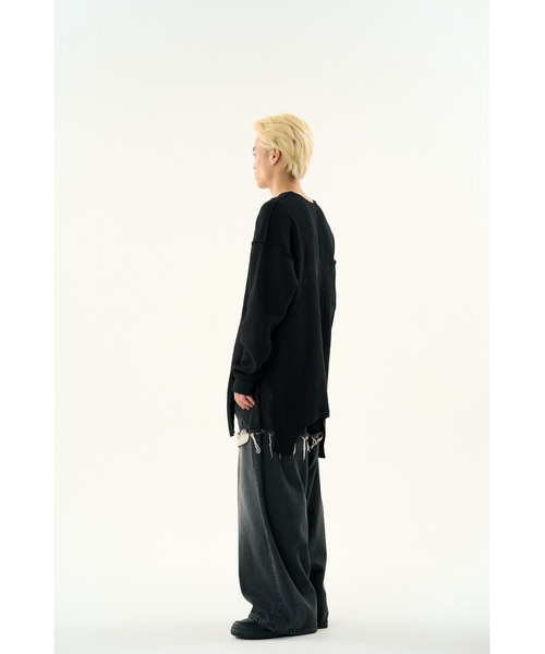 DISCOVERED(ディスカバード)の「GARTER WAFFLE CUTSEWN(Tシャツ/カットソー・メンズ・ナチュラル/ブラック/グレー・LARGE/SMALL)」の12枚目の写真
