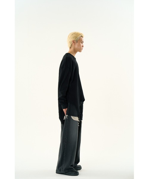 DISCOVERED(ディスカバード)の「GARTER WAFFLE CUTSEWN(Tシャツ/カットソー・メンズ・ナチュラル/ブラック/グレー・LARGE/SMALL)」の15枚目の写真
