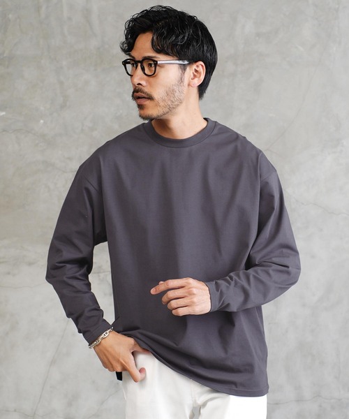 jiggys shop（ジギーズショップ）の「接触冷感 UVカット 吸汗速乾 プレーティング ロンT カットソー（Tシャツ/カットソー・メンズ・ブラック/ホワイト/スミクロ/ベージュ系その他・X-LARGE/LARGE/MEDIUM）」の3枚目の写真