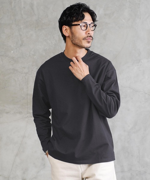jiggys shop（ジギーズショップ）の「接触冷感 UVカット 吸汗速乾 プレーティング ロンT カットソー（Tシャツ/カットソー・メンズ・ブラック/ホワイト/スミクロ/ベージュ系その他・X-LARGE/LARGE/MEDIUM）」の2枚目の写真