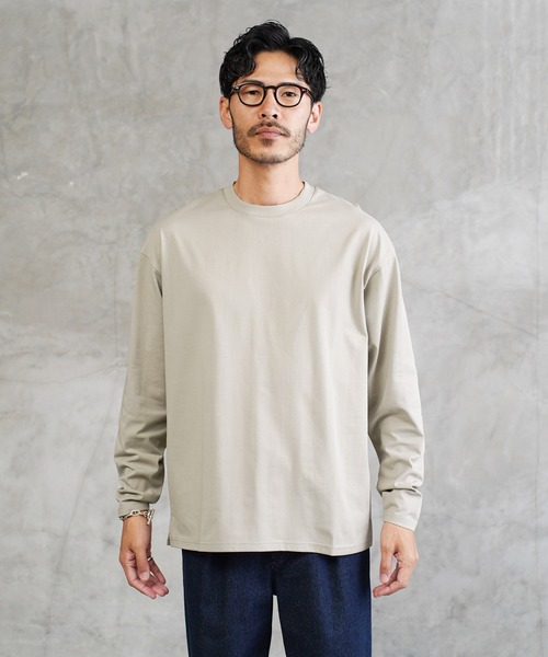 jiggys shop（ジギーズショップ）の「接触冷感 UVカット 吸汗速乾 プレーティング ロンT カットソー（Tシャツ/カットソー・メンズ・ブラック/ホワイト/スミクロ/ベージュ系その他・X-LARGE/LARGE/MEDIUM）」の17枚目の写真
