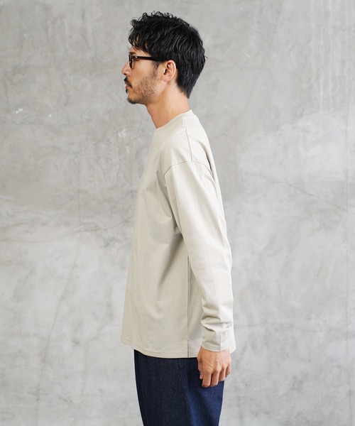 jiggys shop（ジギーズショップ）の「接触冷感 UVカット 吸汗速乾 プレーティング ロンT カットソー（Tシャツ/カットソー・メンズ・ブラック/ホワイト/スミクロ/ベージュ系その他・X-LARGE/LARGE/MEDIUM）」の16枚目の写真