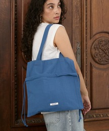 Sand wash cotton 2way drawstring bag / サンドウォッシュ コットン 2way ドロスト ハンドバッグ＆ショルダーバッグ