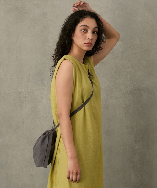 Stroove(ストルーヴ)の「Sand wash cotton 2way drawstring bag / サンドウォッシュ コットン 2way ドロスト ハンドバッグ&ショルダーバッグ(ショルダーバッグ・レディース・ブルー/スミクロ/ベージュ/オレンジ・FREE)」の20枚目の写真