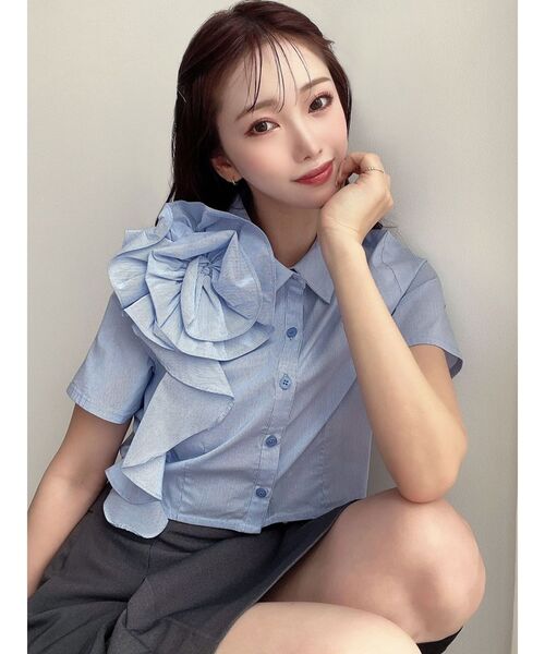 セール】アシンメトリー3Dモチーフシャツ（シャツ/ブラウス）｜RESEXXY