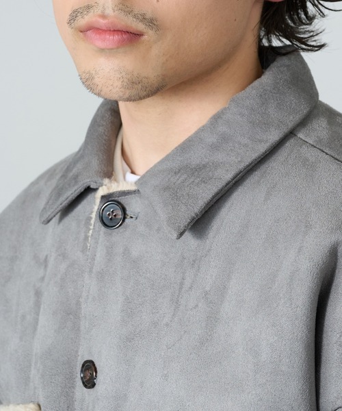 MAISON CLUB(メゾンクラブ)の「【MAISON CLUB】フェイクムートン裏ボアCPOシャツ MZJ(シャツ/ブラウス・メンズ・ブラウン/グレー・M/LL/L)」の11枚目の写真