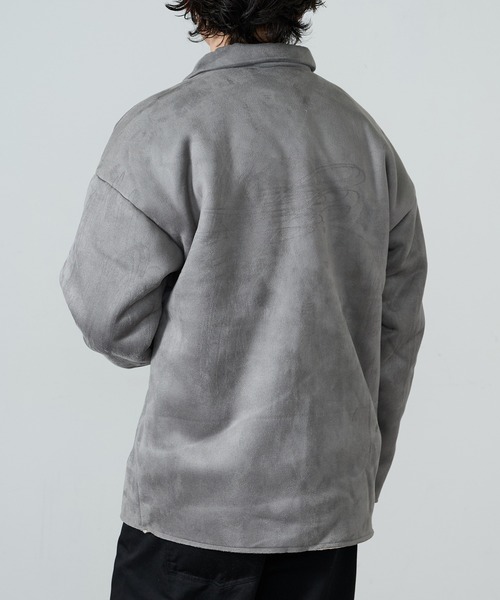 MAISON CLUB(メゾンクラブ)の「【MAISON CLUB】フェイクムートン裏ボアCPOシャツ MZJ(シャツ/ブラウス・メンズ・ブラウン/グレー・M/LL/L)」の8枚目の写真