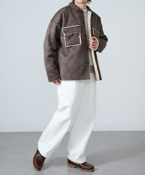 セール】【MAISON CLUB】フェイクムートン裏ボアCPOシャツ MZJ（シャツ