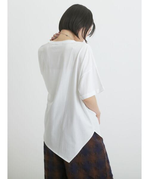 sm2rhythm（サマンサモスモスリズム）の「アシンメトリープルオーバー（Tシャツ/カットソー・レディース・オフホワイト/ブラック/ブルー・F）」の19枚目の写真