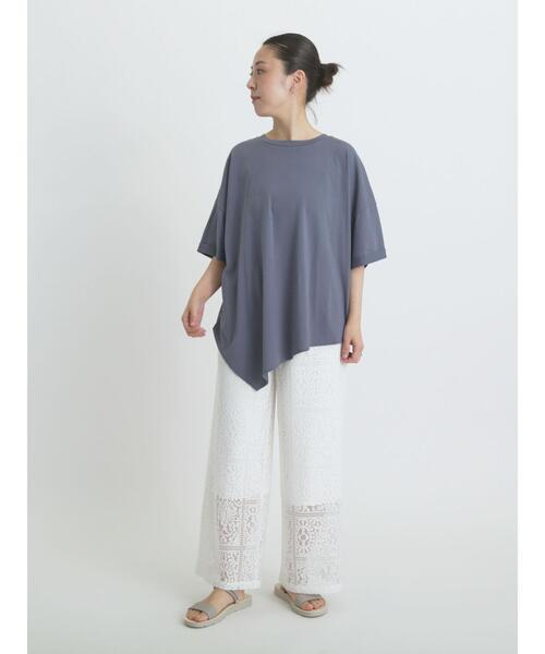 sm2rhythm（サマンサモスモスリズム）の「アシンメトリープルオーバー（Tシャツ/カットソー・レディース・オフホワイト/ブラック/ブルー・F）」の21枚目の写真