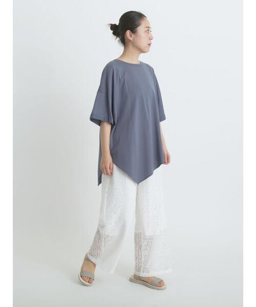 sm2rhythm（サマンサモスモスリズム）の「アシンメトリープルオーバー（Tシャツ/カットソー・レディース・オフホワイト/ブラック/ブルー・F）」の22枚目の写真