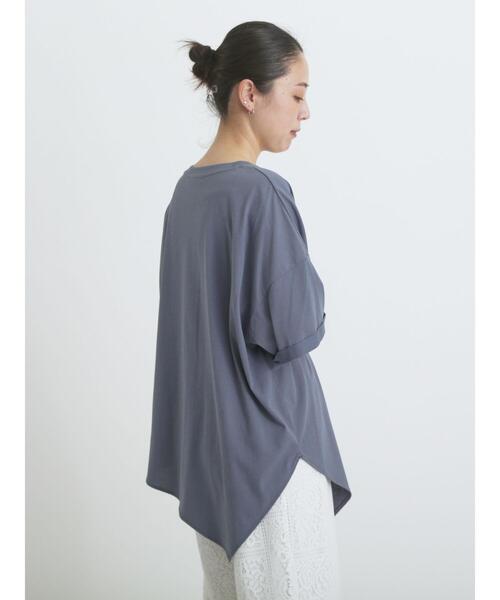 sm2rhythm（サマンサモスモスリズム）の「アシンメトリープルオーバー（Tシャツ/カットソー・レディース・オフホワイト/ブラック/ブルー・F）」の13枚目の写真